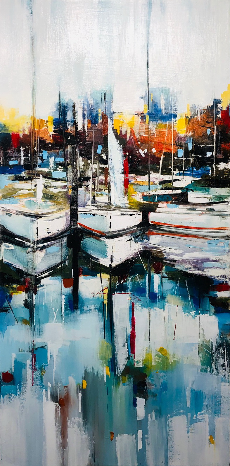 At the Harbour II by Yared Nigussu at The Avenue Gallery, a contemporary fine art gallery in Victoria, BC, Canada.