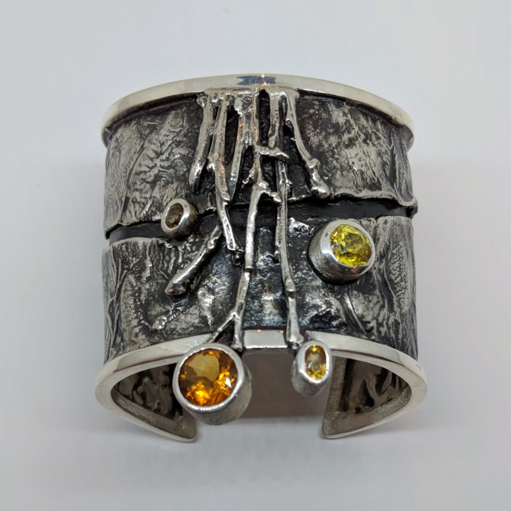 Forest Flowers Cuff Bracelet by Andrea Russell at The Avenue Gallery, a contemporary fine art gallery in Victoria, BC, Canada.