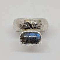 Blue Rectangle Labradorite Ring by Andrea Russell at The Avenue Gallery, a contemporary fine art gallery in Victoria, BC, Canada.