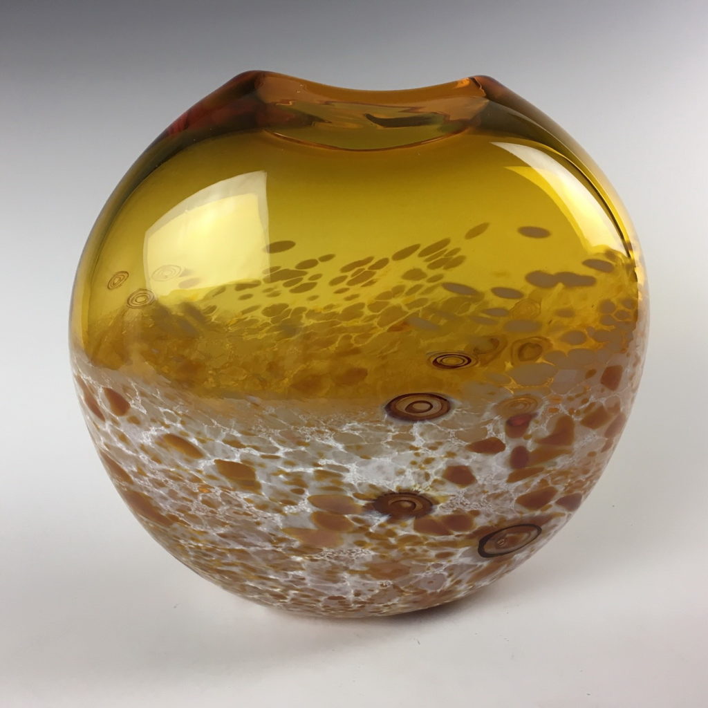 Tulip Vase (Amber) by Lisa Samphire at The Avenue Gallery, a contemporary fine art gallery in Victoria, BC, Canada.