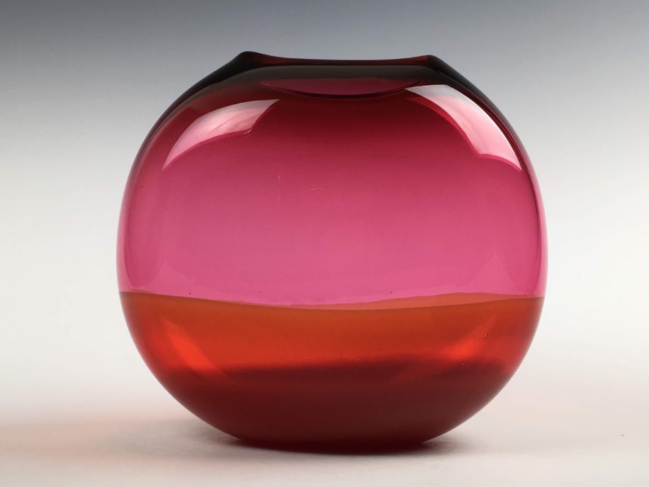 Landscape Vase (Cranberry, Red) by Lisa Samphire at The Avenue Gallery, a contemporary fine art gallery in Victoria, BC, Canada