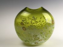 Tulip Vase (Olive) by Lisa Samphire at The Avenue Gallery, a contemporary fine art gallery in Victoria, BC, Canada