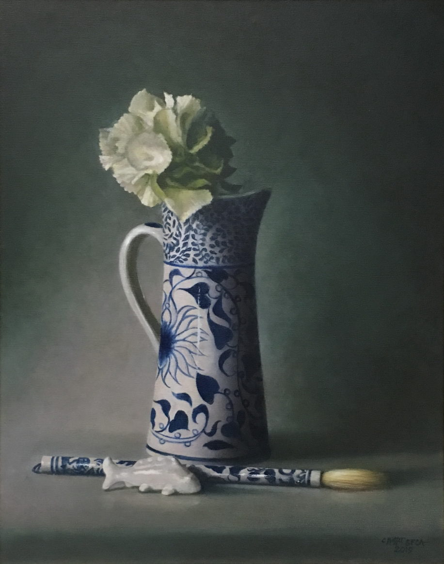 Blue and White Traditional by Catherine Moffat at The Avenue Gallery, a contemporary fine art gallery in Victoria, BC, Canada.
