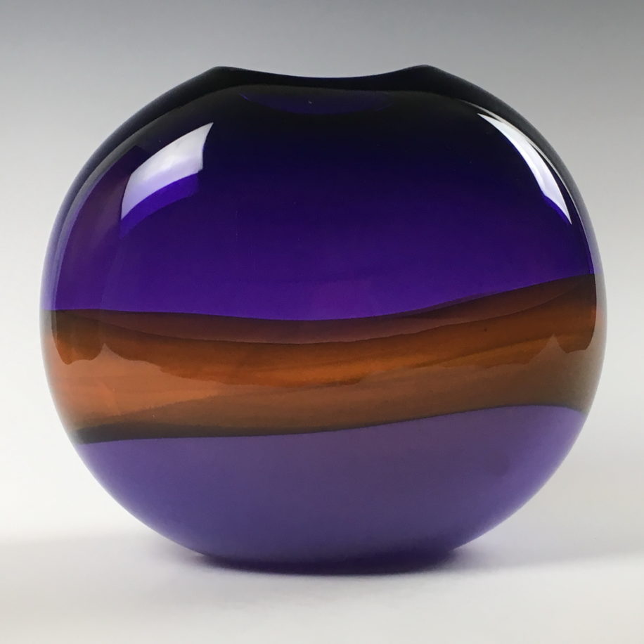 Landscape Vase - Purple & Gold by Lisa Samphire at The Avenue Gallery, a contemporary art gallery in Victoria, BC., Canada