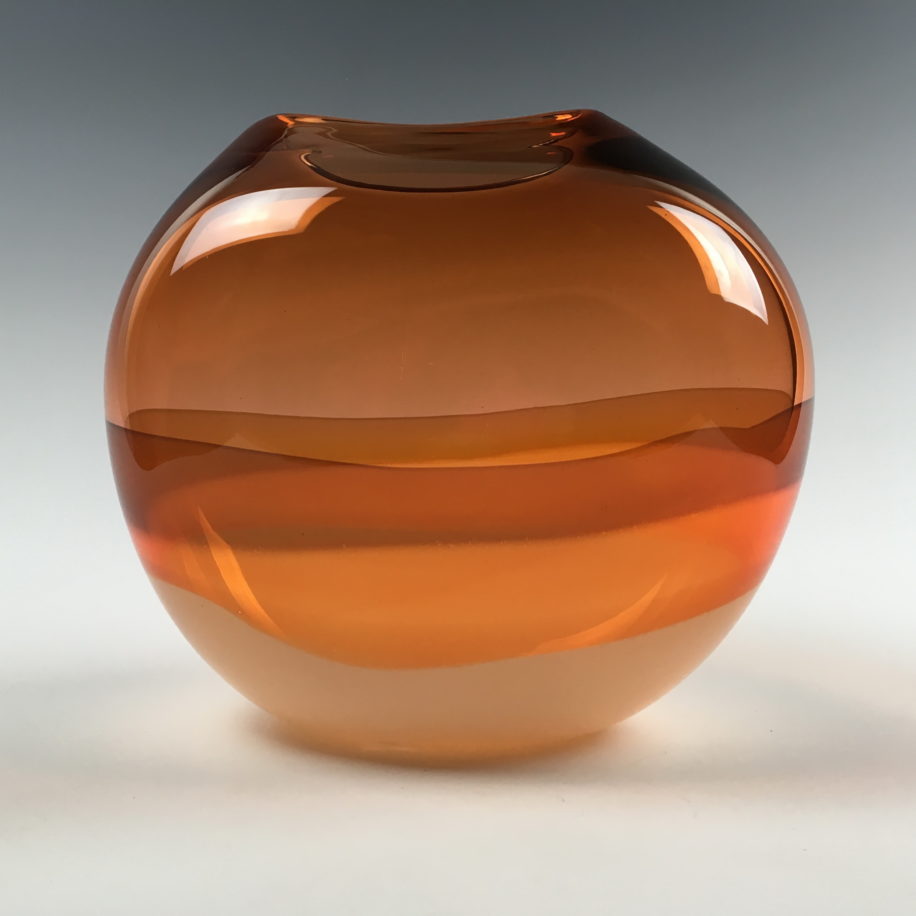 Landscape Vase (Peach, Salmon) by Lisa Samphire at The Avenue Gallery, a contemporary art gallery in Victoria, BC., Canada