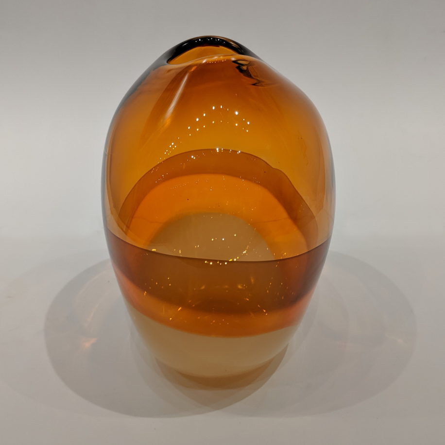 Landscape Vase (Peach, Salmon) by Lisa Samphire at the Avenue Gallery, a contemporary art gallery in Victoria BC., Canada