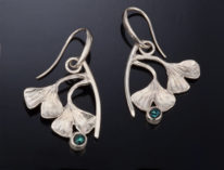 Ginkgo Leaf Earrings by Andrea Russell at The Avenue Gallery, a contemporary fine art gallery in Victoria, BC, Canada
