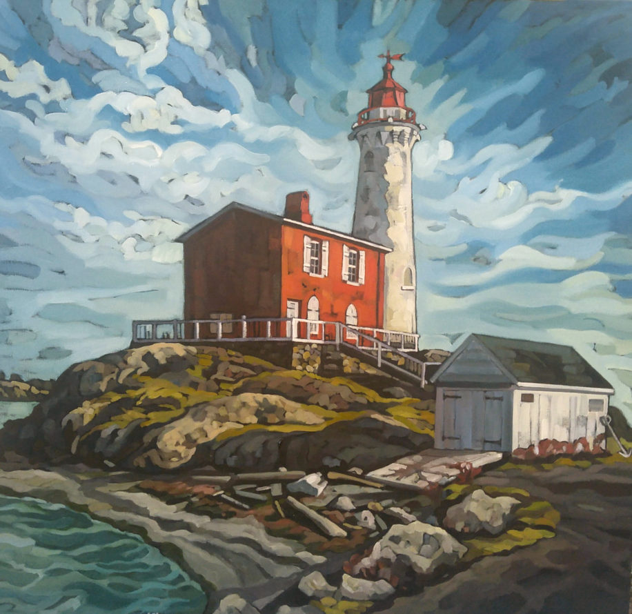 Fisgard Lighthouse by Mary-Jean Butler at The Avenue Gallery, a contemporary fine art gallery in Victoria, BC, Canada