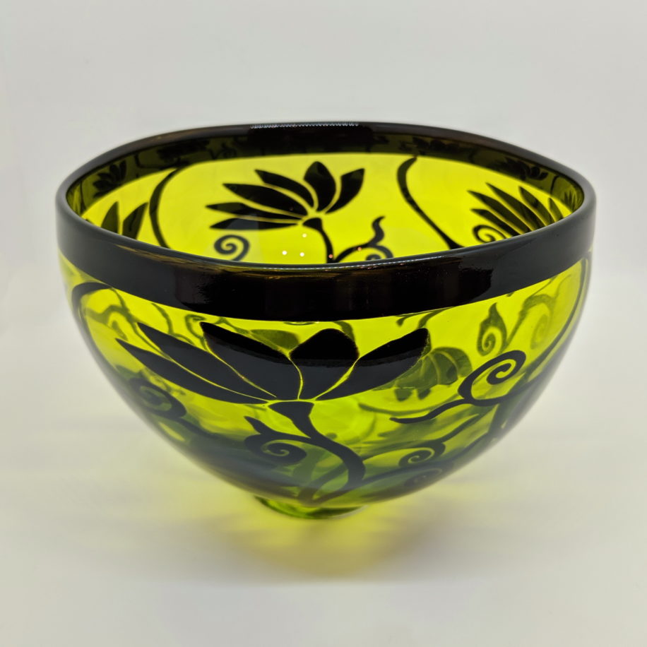 Large Graal Bowl (Lime) by Naoko Takenouchi at The Avenue Gallery, a contemporary fine art gallery in Victoria, BC, Canada.