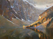 Autumn in Agnes, Above Lake Louise by Brent Lynch at The Avenue Gallery, a contemporary fine art gallery in Victoria, BC, Canada.