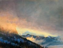 Broken Light Over Mountains, Banff National Park by Brent Lynch at The Avenue Gallery, a contemporary fine art gallery in Victoria, BC, Canada.