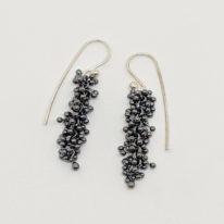 Oxidized ShikShok Hook Earrings by MichaudMichaud Design at The Avenue Gallery, a contemporary fine art gallery in Victoria, BC, Canada.