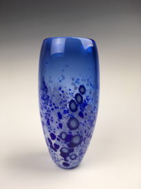 Lily Vase (Blue) by Lisa Samphire at The Avenue Gallery, a contemporary fine art gallery in Victoria, BC, Canada.