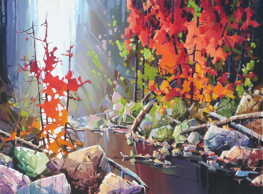 A Fall Day by Bi Yuan Cheng at The Avenue Gallery, a contemporary fine art gallery in Victoria, BC, Canada.