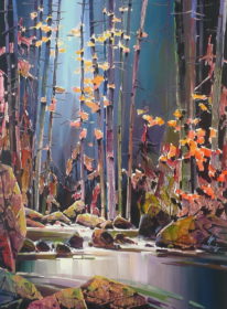 Fall in Forest by Bi Yuan Cheng at The Avenue Gallery, a contemporary fine art gallery in Victoria, BC, Canada.