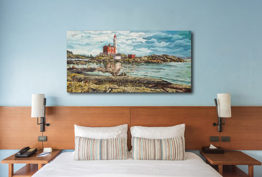 Summer Day, Fisgard Lighthouse by Mary-Jean Butler at The Avenue Gallery, a contemporary fine art gallery in Victoria, BC, Canada.