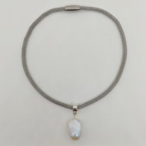 Baroque Pearl Pendant with Stainless Cord & Sterling Silver Clasp at The Avenue Gallery, a contemporary fine art gallery in Victoria, BC, Canada.