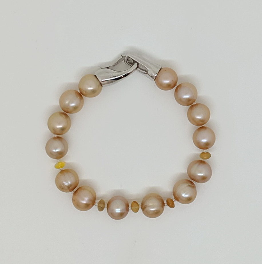 Pearl and Opal Bracelet by Val Nunns at The Avenue Gallery, a contemporary art gallery in Victoria, BC., Canada