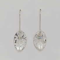 Medium Textured Oval Earrings with Crystals by Veronica Stewart at The Avenue Gallery, a contemporary fine art gallery in Victoria, BC, Canada.