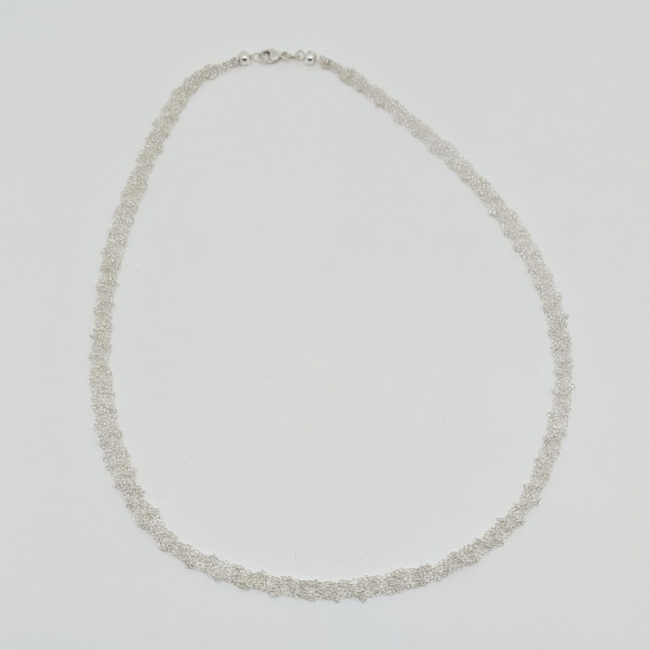 Knitted Silver Chain by Veronica Stewart at The Avenue Gallery, a contemporary fine art gallery in Victoria, BC, Canada.
