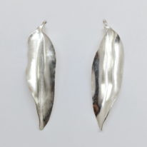 Fold Form Leaf Earrings by Darlene Letendre at The Avenue Gallery, a contemporary fine art gallery in Victoria, BC, Canada.