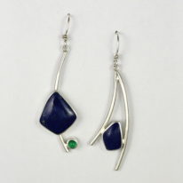 Lapis & Chrysoprase Earrings by Brenda Roy at The Avenue Gallery, a contemporary fine art gallery in Victoria, BC, Canada.