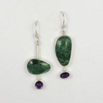 Budstone & Amethyst Earrings by Brenda Roy at The Avenue Gallery, a contemporary fine art gallery in Victoria, BC, Canada.