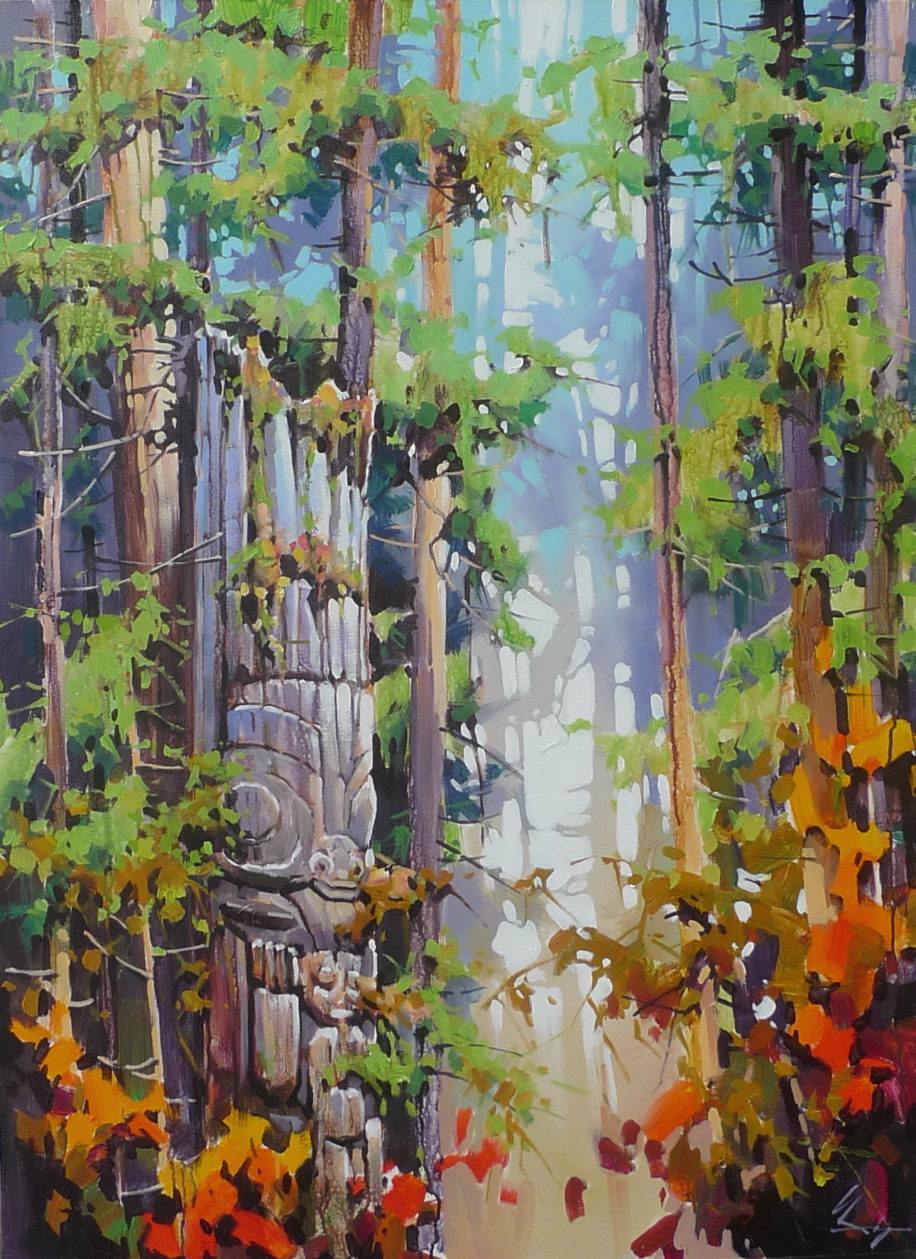 Morning in the Woods by Bi Yuan Cheng at The Avenue Gallery, a contemporary fine art gallery in Victoria, BC, Canada.