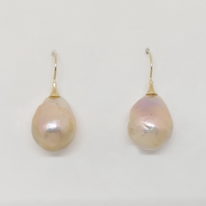Edison Pearl & 14 Kt Gold Earrings by Val Nunns at The Avenue Gallery, a contemporary fine art gallery in Victoria, BC, Canada.