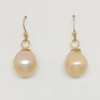 Edison Pearl & 14kt. Gold Earrings by Val Nunns at The Avenue Gallery, a contemporary fine art gallery in Victoria, BC, Canada.