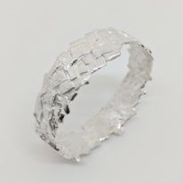 Silver Bangle Bracelet by Barbara Adams at The Avenue Gallery, a contemporary fine art gallery in Victoria, BC, Canada.