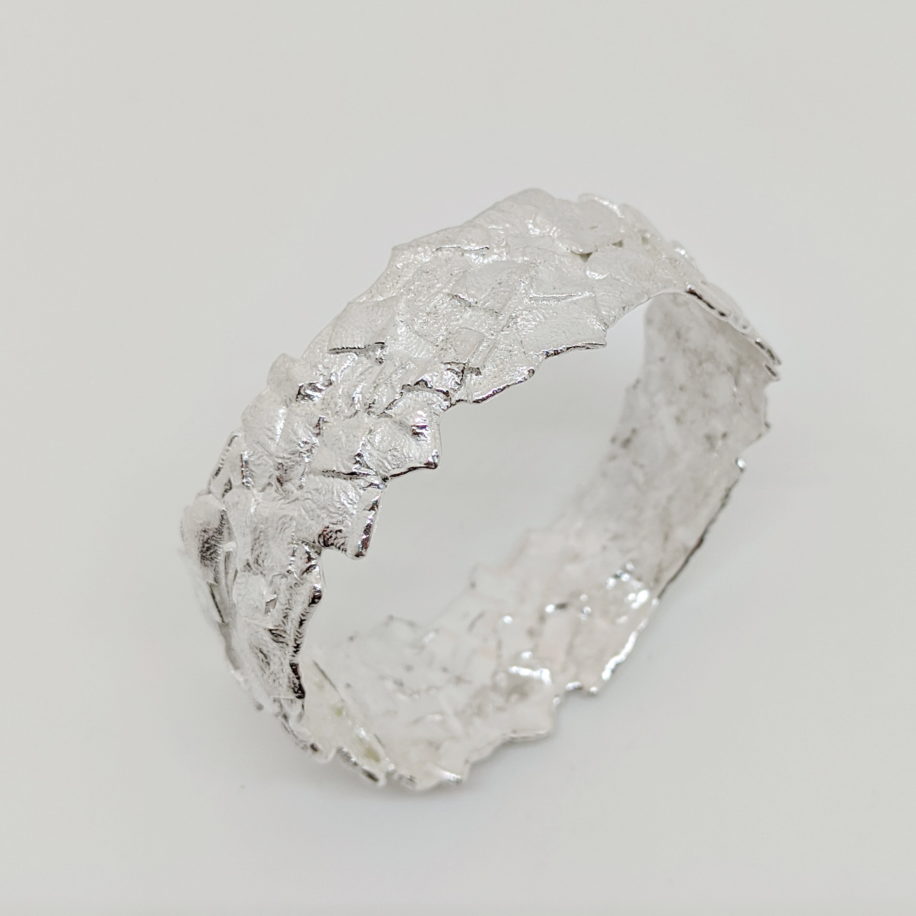 Silver Bangle Bracelet by Barbara Adams at The Avenue Gallery, a contemporary fine art gallery in Victoria, BC, Canada.