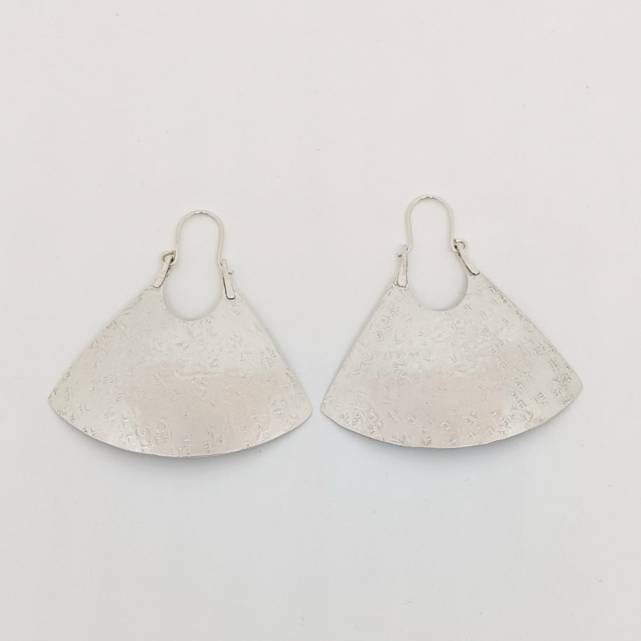 Pie Wedge Earrings with saddle ear wire by A & R Jewellery at The Avenue Gallery, a contemporary fine art gallery in Victoria, BC, Canada.