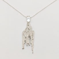 Bark Pendant Vertical by A & R Jewellery at The Avenue Gallery, a contemporary fine art gallery in Victoria, BC, Canada.