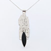 Black Onyx Bark Pendant by A & R Jewellery at The Avenue Gallery, a contemporary fine art gallery in Victoria, BC, Canada.