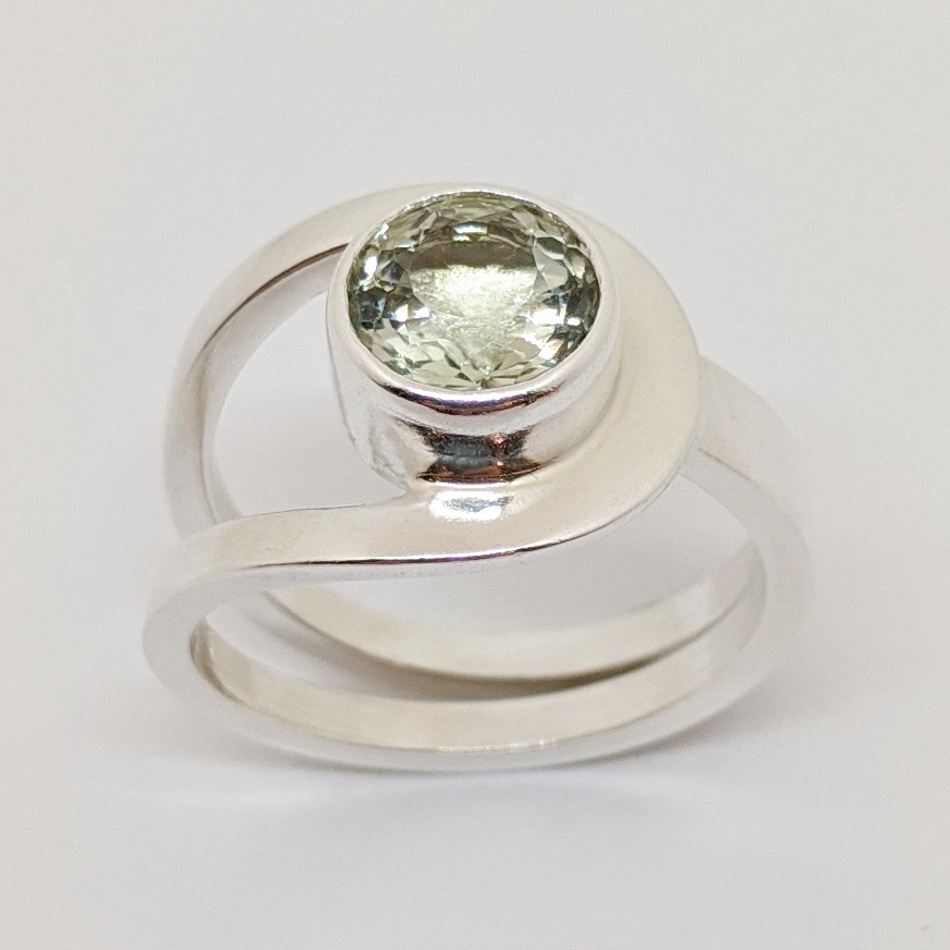 Green Amethyst Buttonhole Ring by A & R Jewellery at The Avenue Gallery, a contemporary fine art gallery in Victoria, BC, Canada.