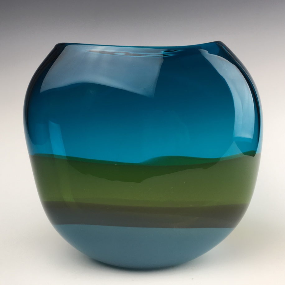 Abstract Landscape Vase by Lisa Samphire at The Avenue Gallery, a contemporary fine art gallery in Victoria, BC, Canada.