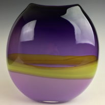 Abstract Landscape Vase (Purple) by Lisa Samphire at The Avenue Gallery, a contemporary fine art gallery in Victoria, BC, Canada.