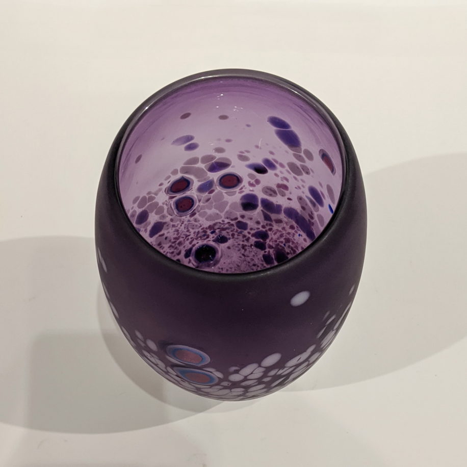 Lily Vase (Frosted Royal Purple) by Lisa Samphire at The Avenue Gallery, a contemporary fine art gallery in Victoria, BC, Canada.