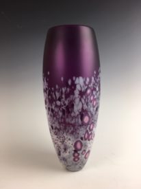 Lily Vase (Frosted Purple) by Lisa Samphire at The Avenue Gallery, a contemporary fine art gallery in Victoria, BC, Canada.