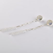 Moonstone Line Earrings by LULU B Designs at The Avenue Gallery, a contemporary fine art gallery in Victoria, BC, Canada.