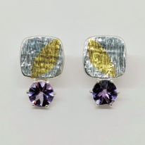 Amethyst Earrings by Andrea Roberts at The Avenue Gallery, a contemporary fine art gallery in Victoria, BC, Canada.