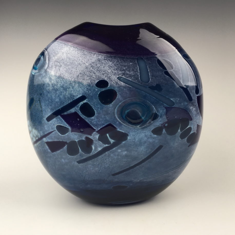 Abstract Vase (Purple) by Lisa Samphire at The Avenue Gallery, a contemporary fine art gallery in Victoria, BC, Canada.