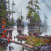 Grey Sky by Bi Yuan Cheng at The Avenue Gallery, a contemporary fine art gallery in Victoria, BC, Canada.