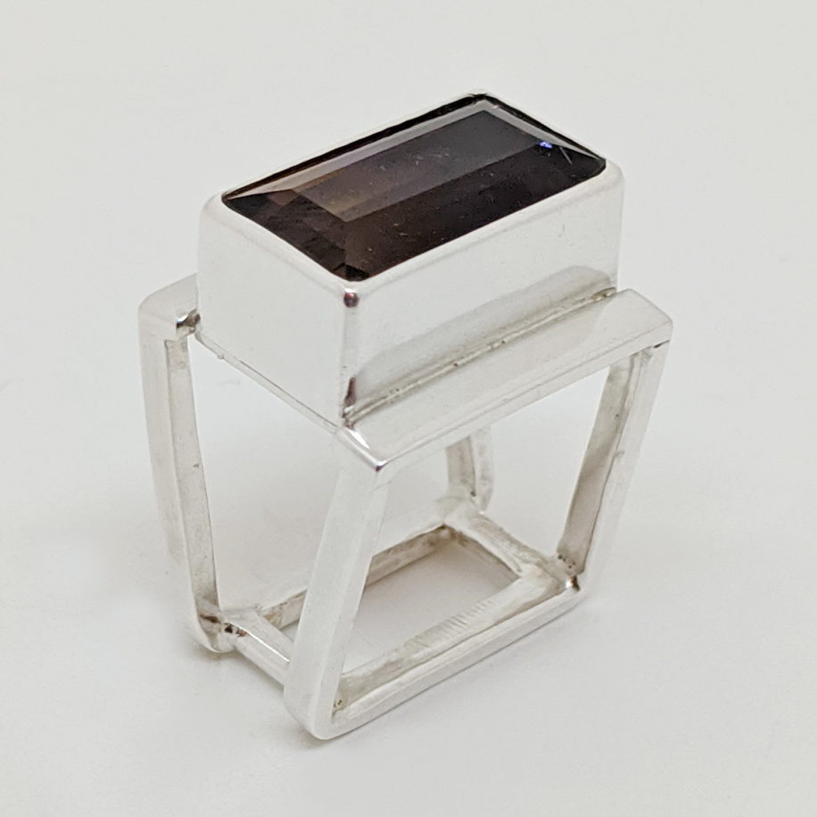 Double Square Ring with Ametrine by A & R Jewellery at The Avenue Gallery, a contemporary fine art gallery in Victoria, BC, Canada.