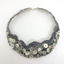 'Homage to Klimt' Collar by Veronica Stewart at The Avenue Gallery, a contemporary fine art gallery in Victoria, BC, Canada.