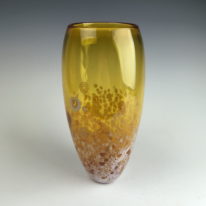 Lily Vase - Large (Amber) by Lisa Samphire at The Avenue Gallery, a contemporary fine art gallery in Victoria, BC, Canada.