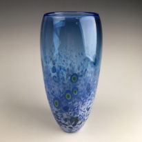 Lily Vase - Large (Blue) by Lisa Samphire at The Avenue Gallery, a contemporary fine art gallery in Victoria, BC, Canada.