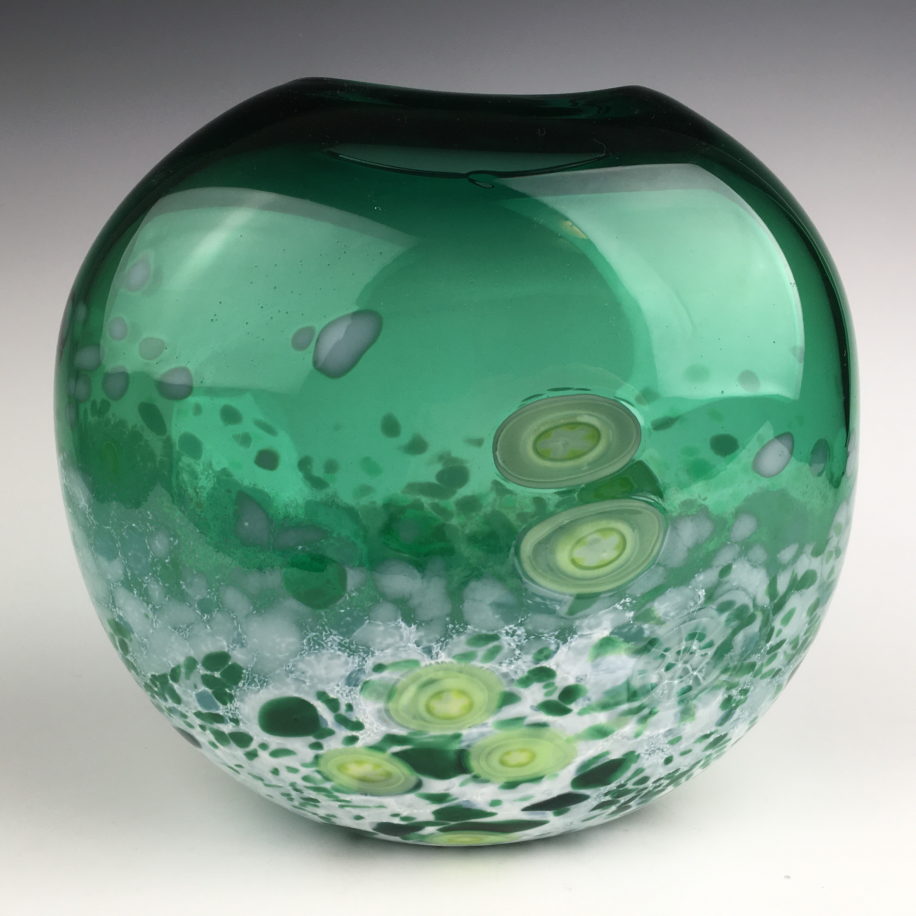 Tulip Vase - Green by Lisa Samphire at The Avenue Gallery, a contemporary art gallery in Victoria, BC, Canada