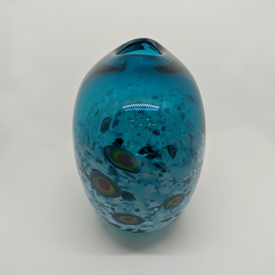 Tulip Vase - Teal by Lisa Samphire at The Avenue Gallery, a contemporary art gallery in Victoria, BC, Canada.